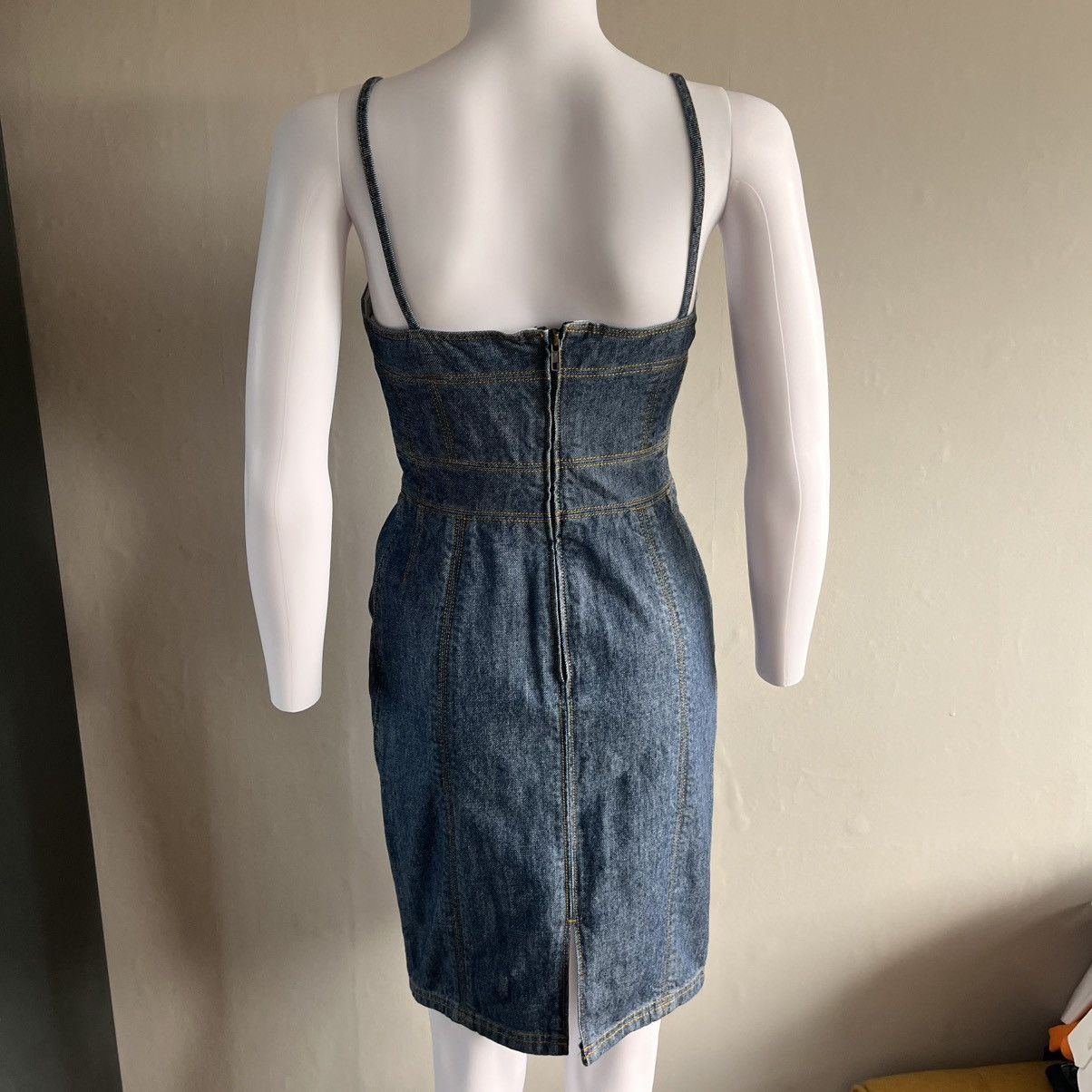 white christmas dresses Little Marc Jacobs Baby Girls Denim Trapeze Dress (Mini-Me) – Petit New York main image 0