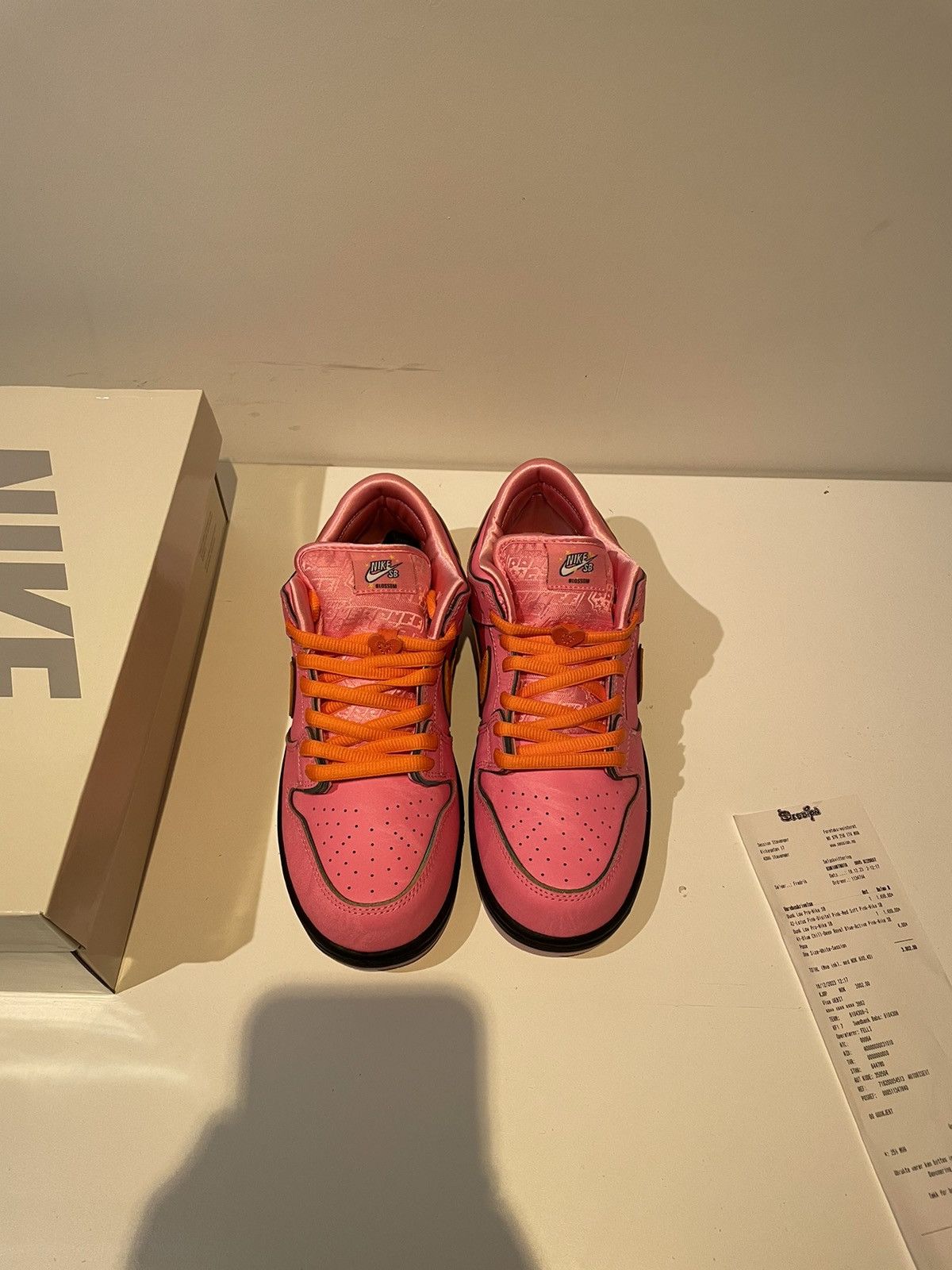 image of Nike Powerpuff Dunks Shoes in Pink, Men's (Size 8.5)