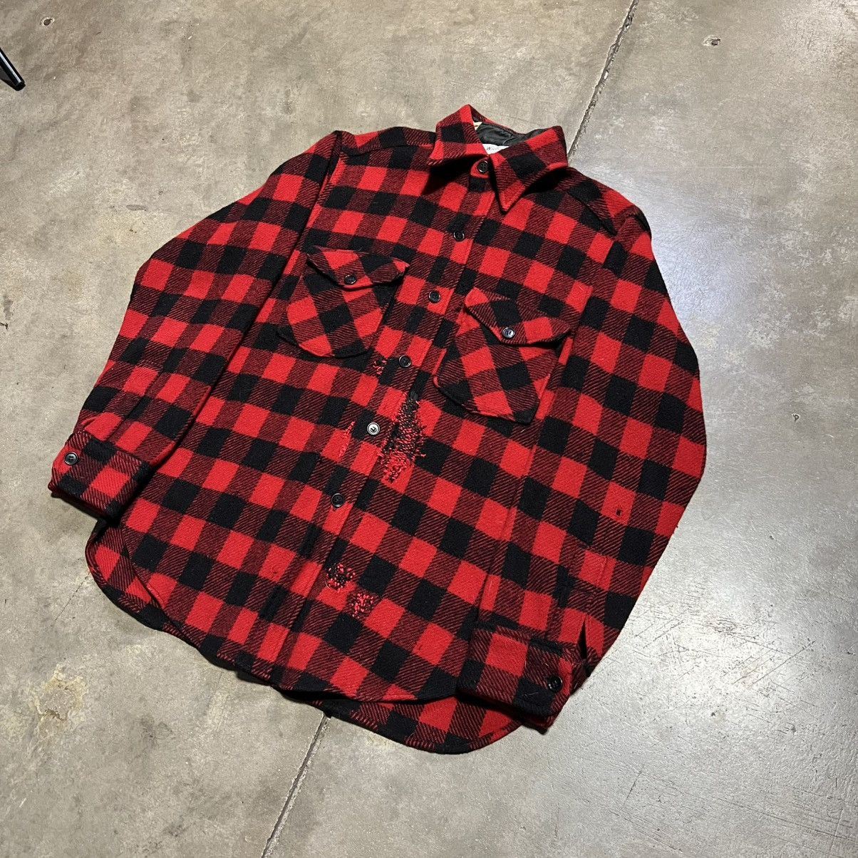Woolrich Woolen Mills Vintage 70s Woolrich Buffalo Plaid Flannel Shirt Outdoor USA Size US M / EU 48-50 / 2 - 2 Thumbnail