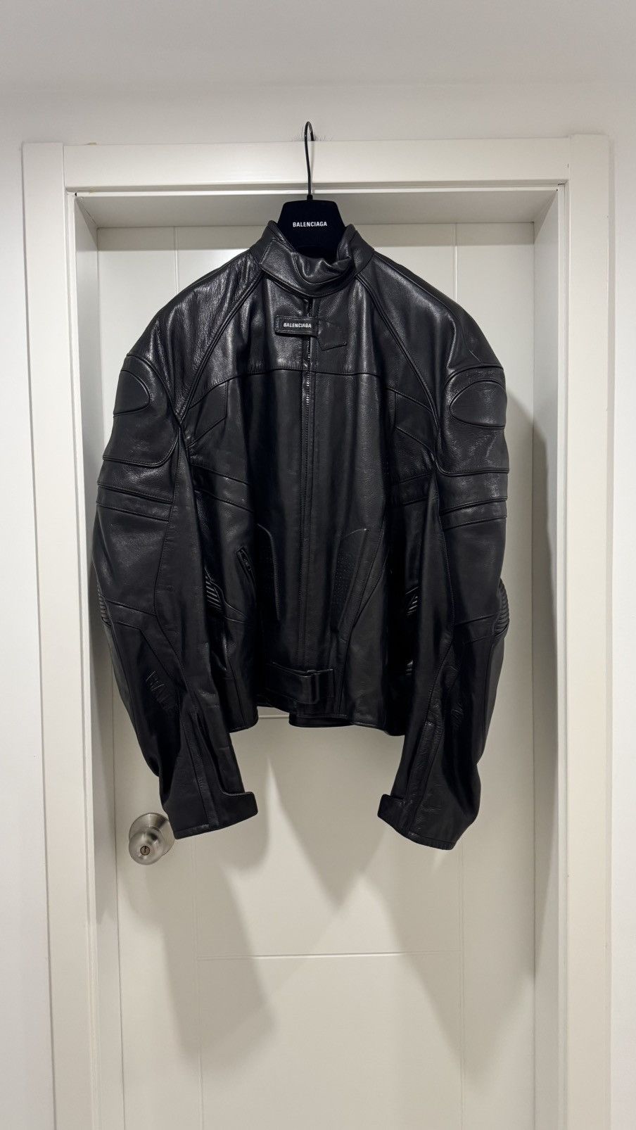 Balenciaga Balenciaga SS23 Mudshow Leather Biker Jacket Size US S / EU 44-46 / 1 - 1 Thumbnail