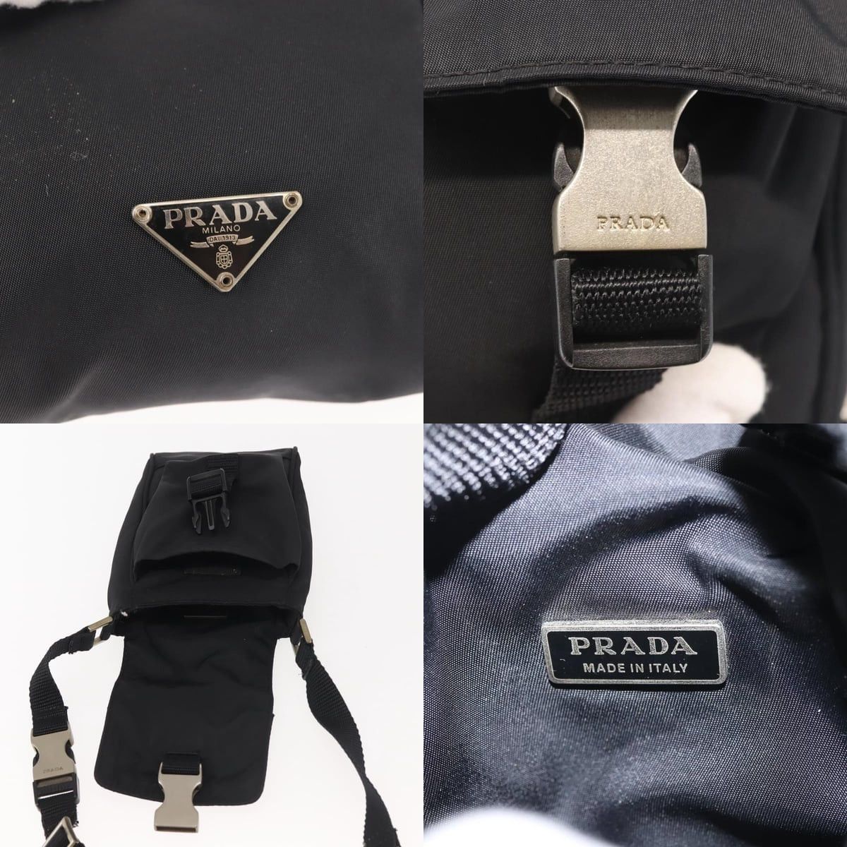 Prada PRADA Shoulder Bag Nylon Black Silver Size ONE SIZE - 11 Thumbnail