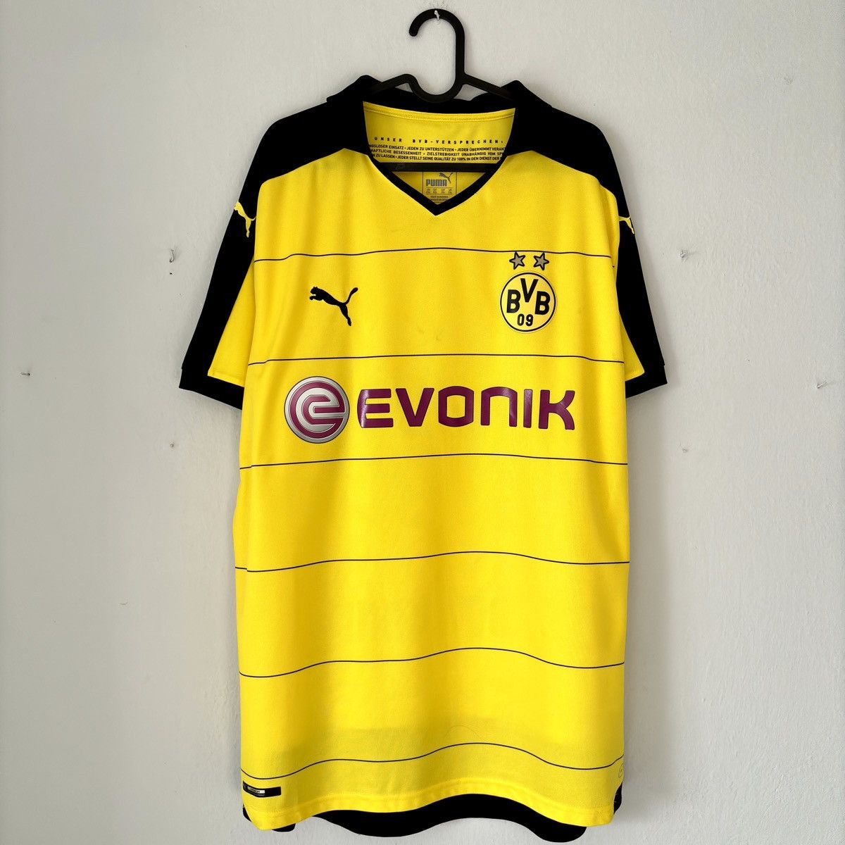 Puma 2015 2016 BVB Borussia Dortmund Puma Home Kit Soccer Jersey Size US XXL / EU 58 / 5 - 3 Thumbnail