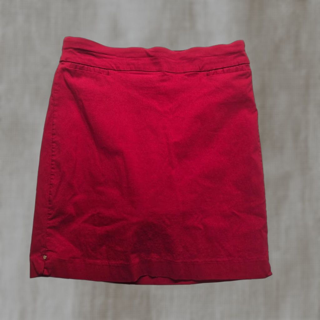 Vintage Kim Rogers Solid Red Midi Skirt Women’s Size 12 Adult Size 34" / US 12 / IT 48 - 1 Thumbnail