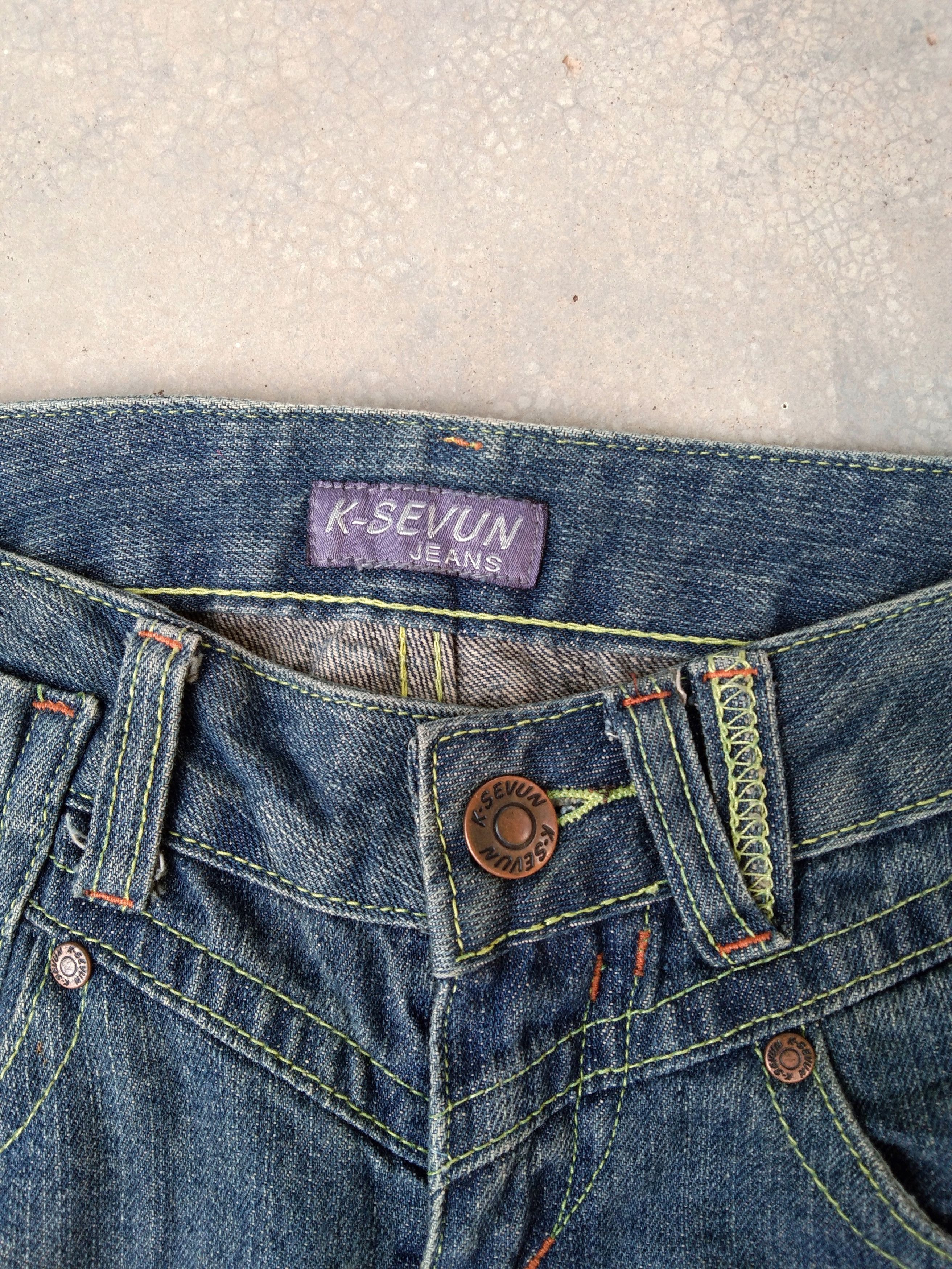 Japanese Brand Vintage K-Sevun Wide Leg Jeans 27x33 Size US 27 - 5 Thumbnail
