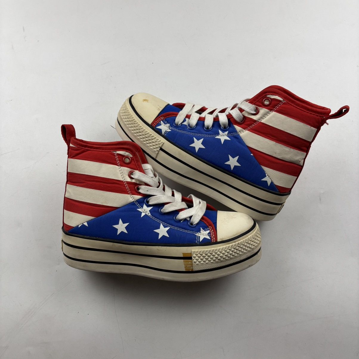20471120 20471120 HYOMA Stars and Stripes Platform Sneakers Size US 5 / IT 35 - 1 Thumbnail