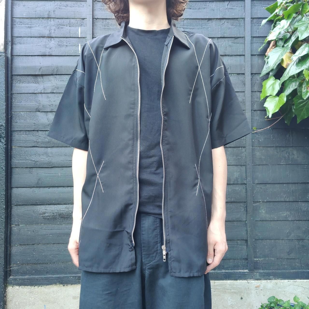 Other Black Embroidered Zip-up Shirt Size US M / EU 48-50 / 2 - 2 Thumbnail