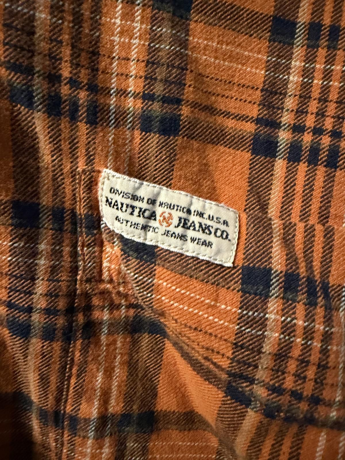 Other Nautica Jeans Company Orange Navy Plaid ButtonUp Shirt Large Size US L / EU 52-54 / 3 - 3 Thumbnail