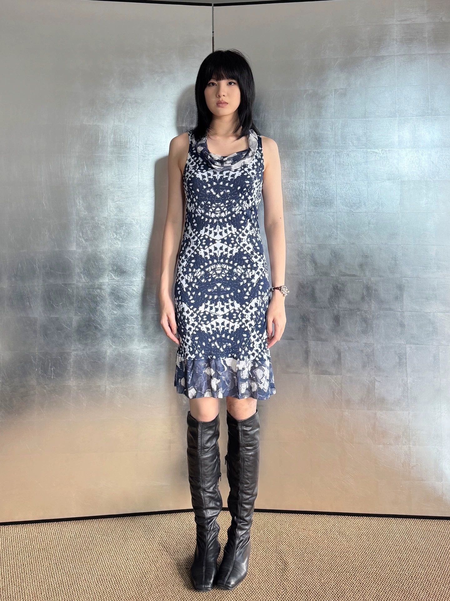 Other Italian Brand Psychedelic Stretchy Tulle Dress M Vintage Size M / US 6-8 / IT 42-44 - 1 Thumbnail
