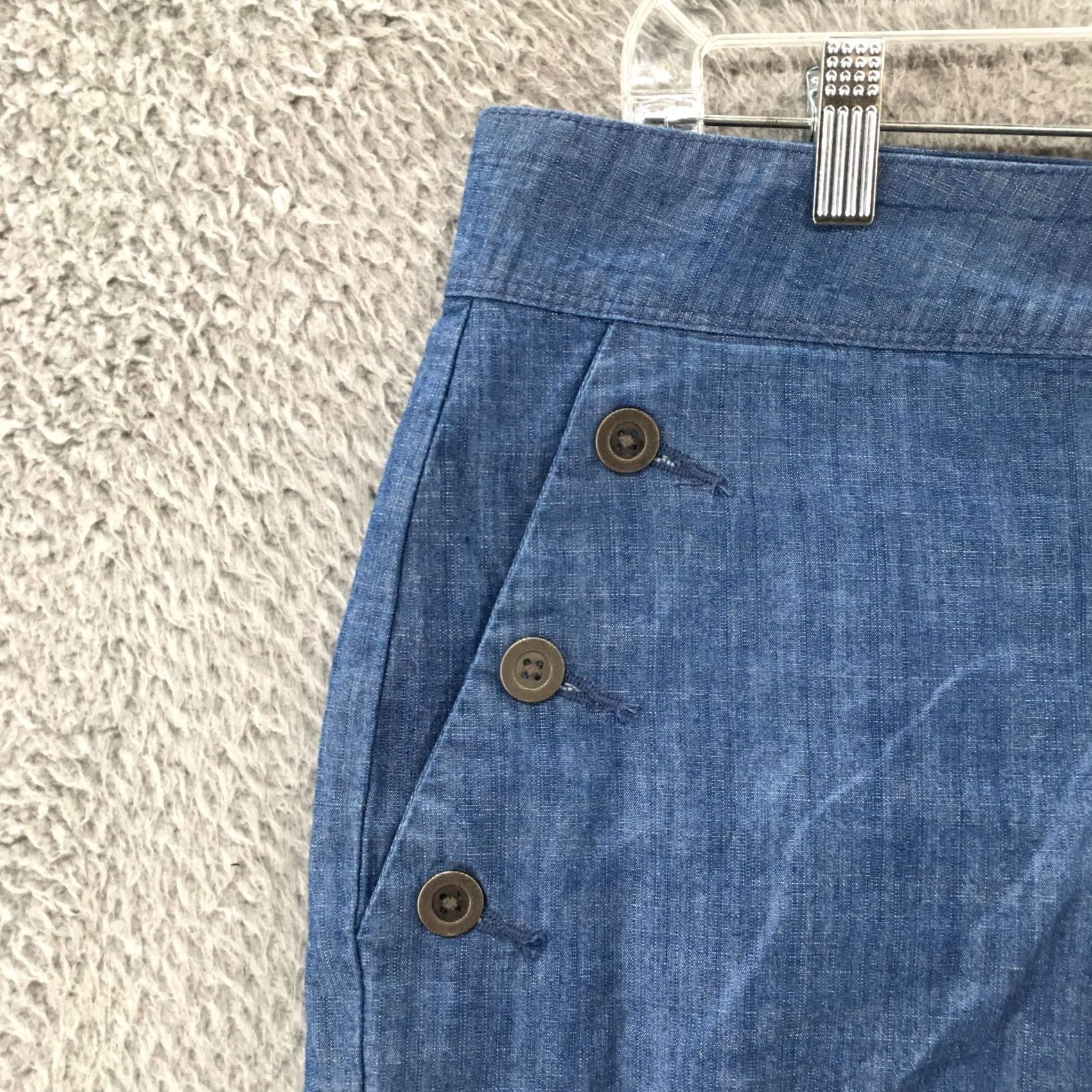 Isaac Mizrahi Isaac Mizrahi New York Sailor Shorts Womens 10 Blue Cotton Mid Rise Zip Casual Size 32" / US 10 / IT 46 - 2 Thumbnail