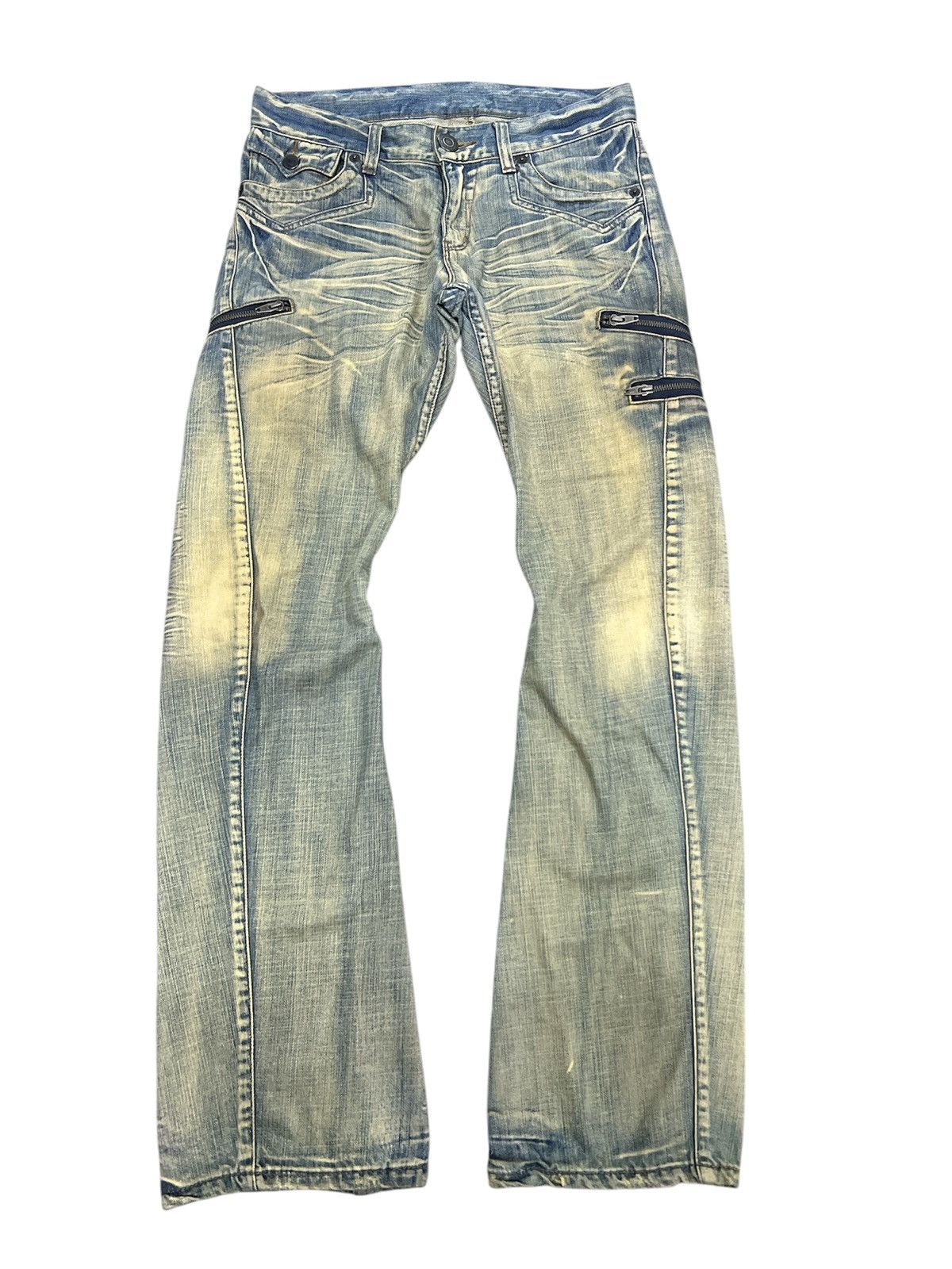 If Six Was Nine FLARE🔥RATTLE RAT DISTRESSED DENIM PANT Size US 30 / EU 46 - 1 Thumbnail
