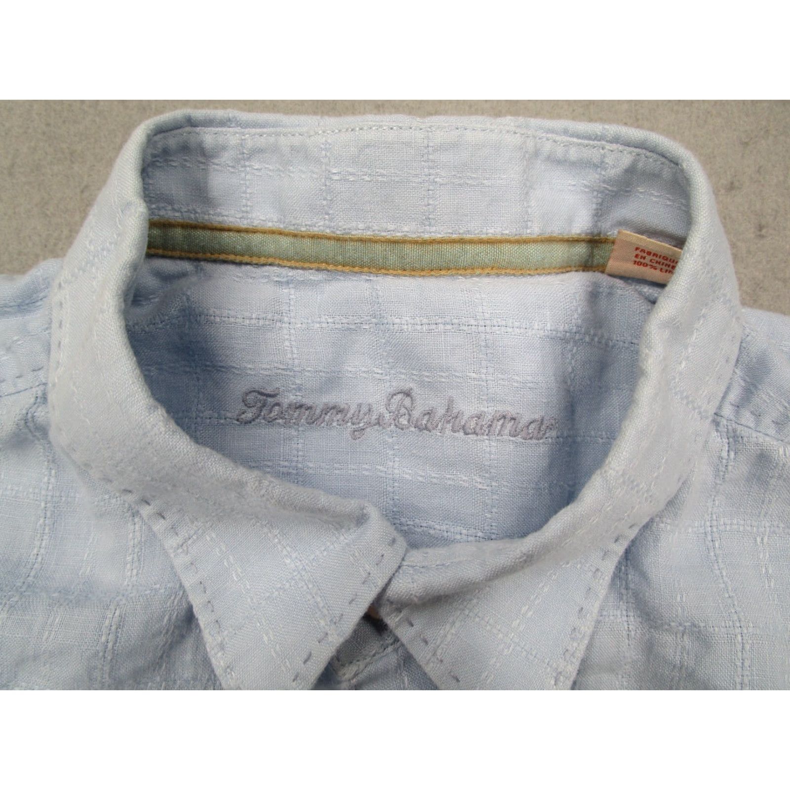 Tommy Bahama VINTAGE Tommy Bahama Men Shirt XL Blue Linen Long Sleeve Button-Up Casual Beach Bohemian Tropical Size US XL / EU 56 / 4 - 3 Thumbnail