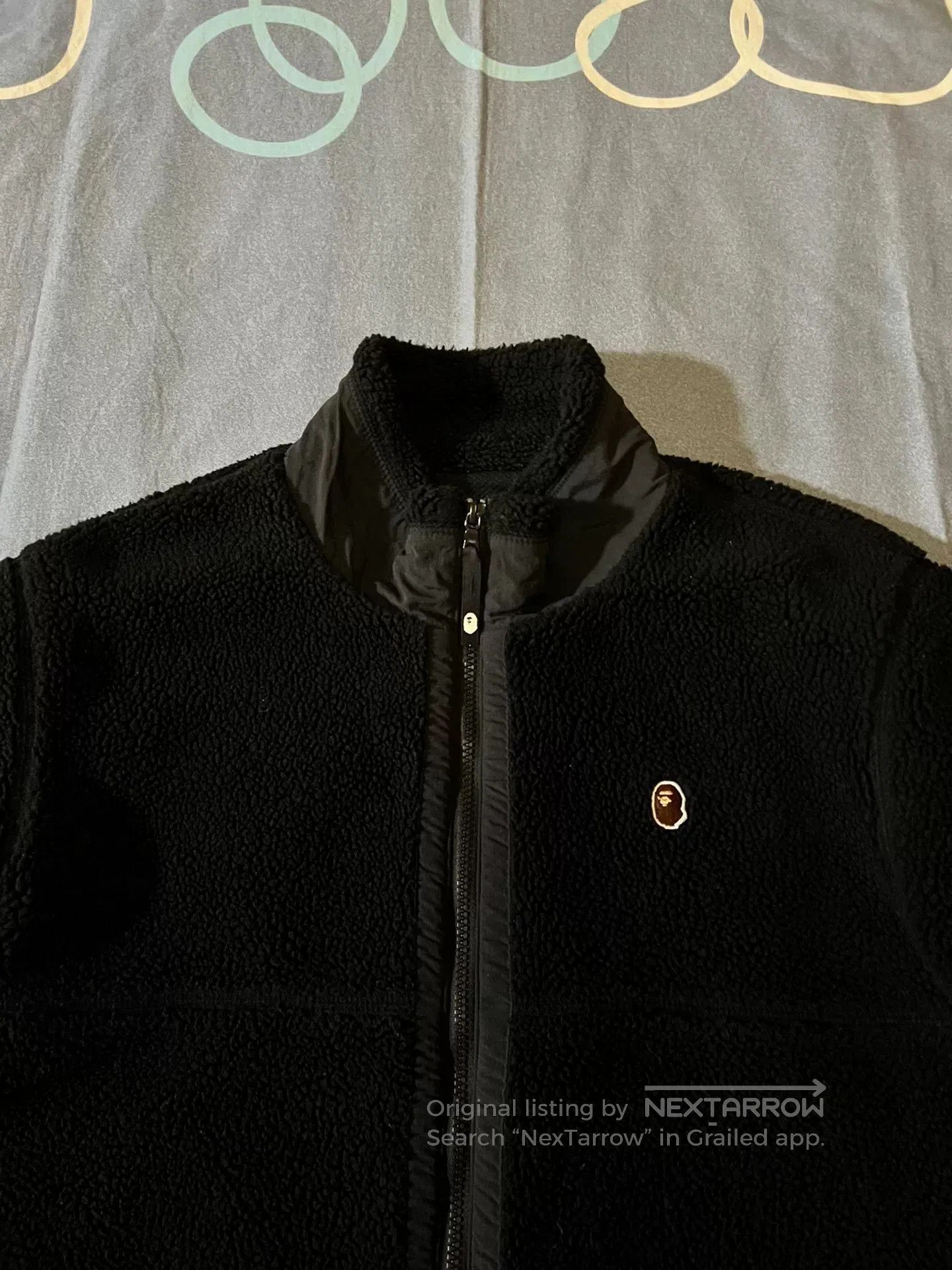 Bape black thick teddy bear fleece zip jacket. Size US XL / EU 56 / 4 - 2 Thumbnail