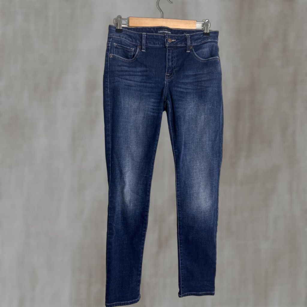 Lucky Brand Lucky Brand Lolita Skinny Jeans Dark Wash Womens Size 4 29x30 Pants Skinny Jeans Women Color Blue 90s Style Size 27" / US 4 / IT 40 - 1 Thumbnail