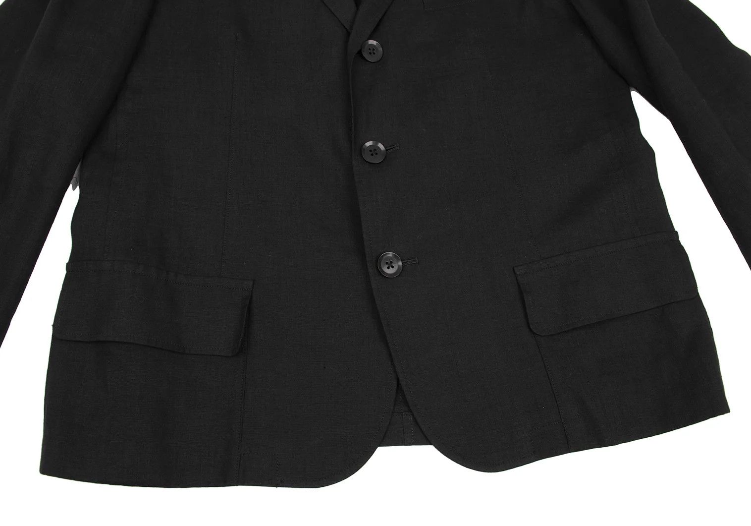 Yohji Yamamoto Yohji Yamamoto Linen Tailored Jacket Black 2 Size US M / EU 48-50 / 2 - 10 Thumbnail