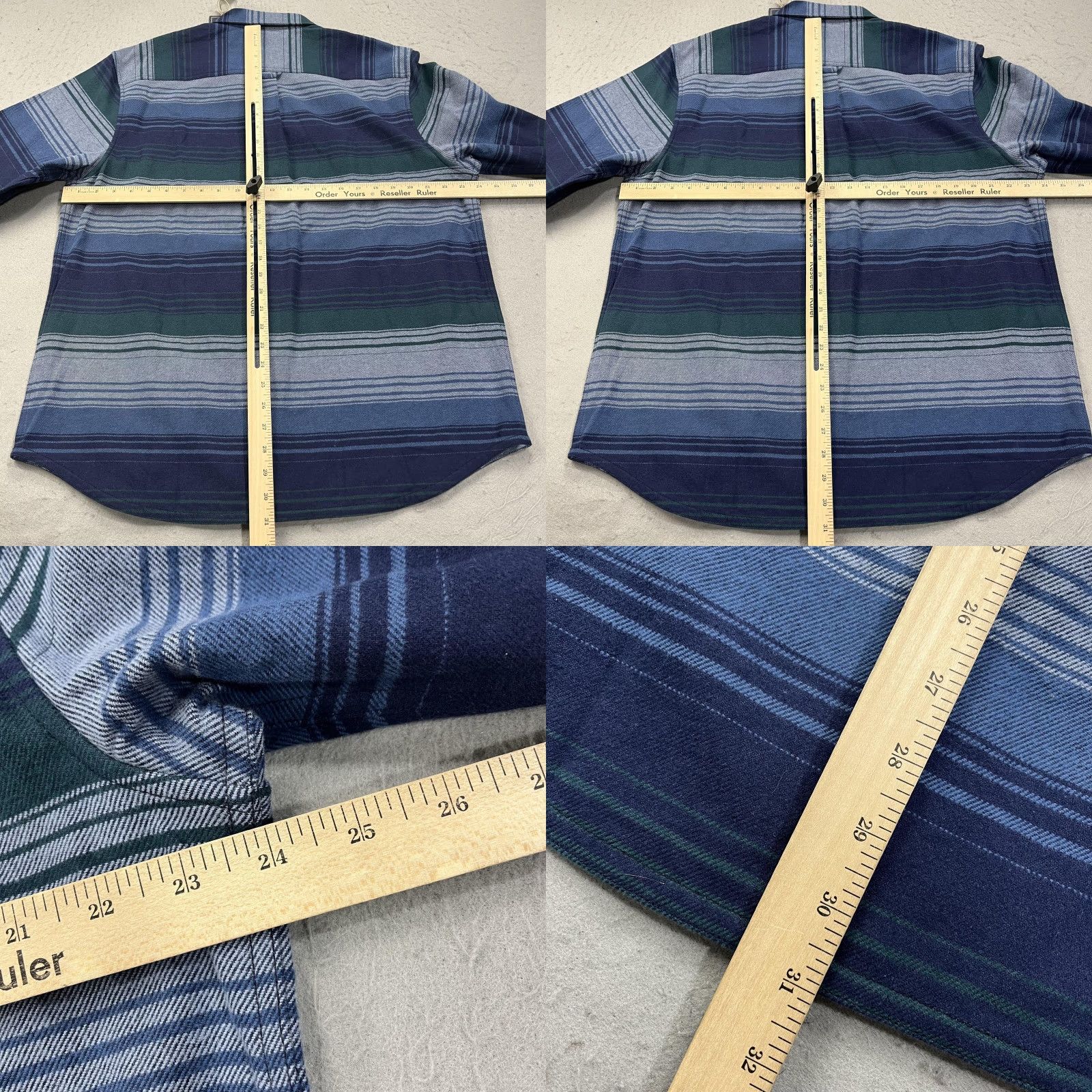Tommy Bahama Tommy Bahama Sombra Shirt Jacket Jacket Mens L Blue Palms Flannel NWT Indigo Striped Bomber Cotton Lining Button Front Pocket Casual Travel Size US L / EU 52-54 / 3 - 8 Thumbnail