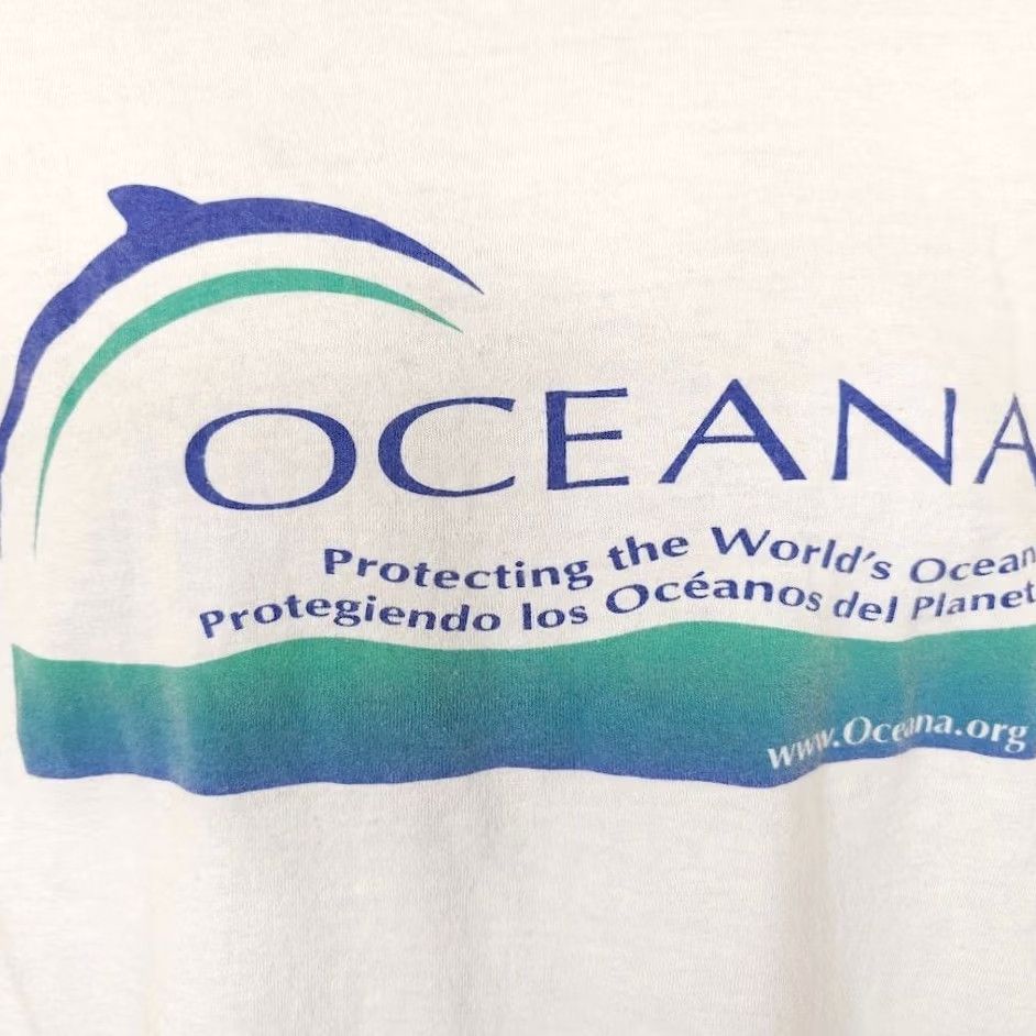 Anvil VINTAGE Oceana T Shirt Mens Size Medium White Y2K Conservation Protecting Ocean Shirt Mens White Ocean Life 90s Boys Girls Size US M / EU 48-50 / 2 - 3 Thumbnail