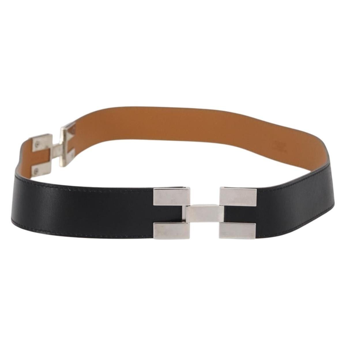 Hermes Hermes 24/32 Black Leather Belt Size ONE SIZE - 1 Thumbnail