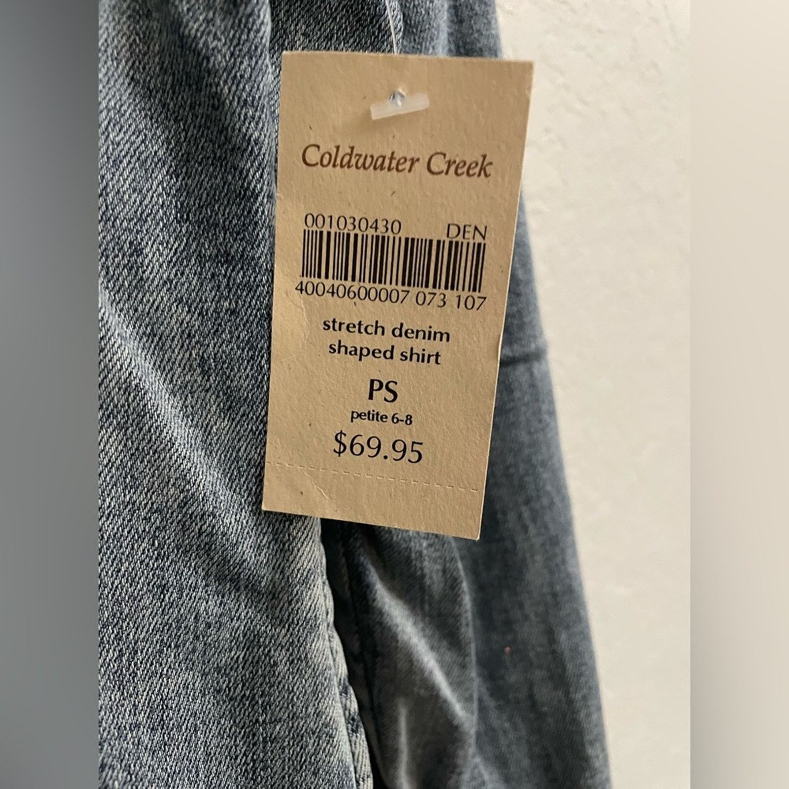 Coldwater Creek Cold water Creek Stretch Denim Button Shirt Petite Small Size S / US 4 / IT 40 - 3 Thumbnail