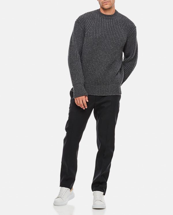 Alexander McQueen o1y1024 Sweater In Lead Size US M / EU 48-50 / 2 - 2 Thumbnail