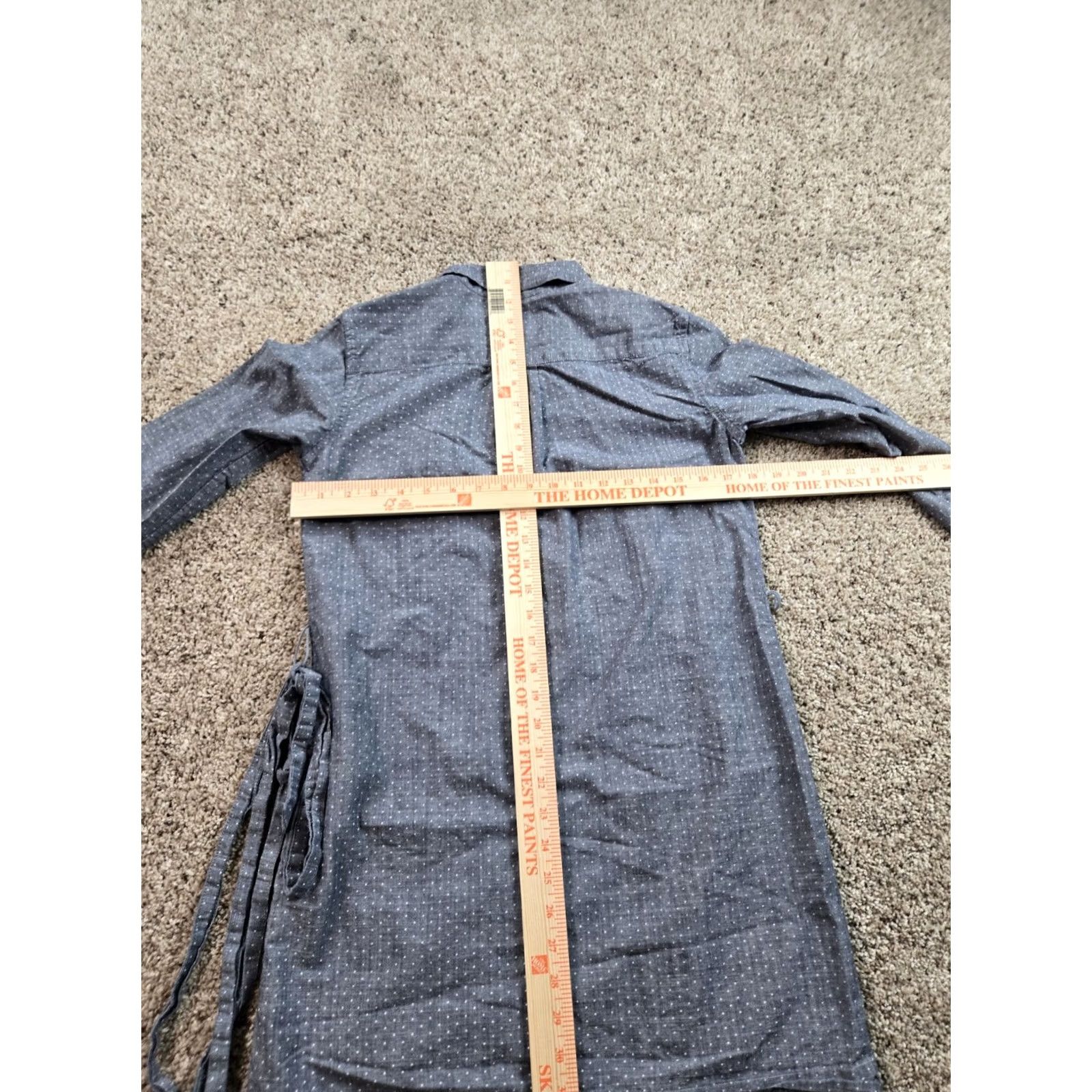 Banana Republic Banana Republic Shirt Dress Women 2P Petite Blue Polka Button Up 100% Cotton Knee Length Long Sleeve Size XS / US 0-2 / IT 36-38 - 5 Thumbnail