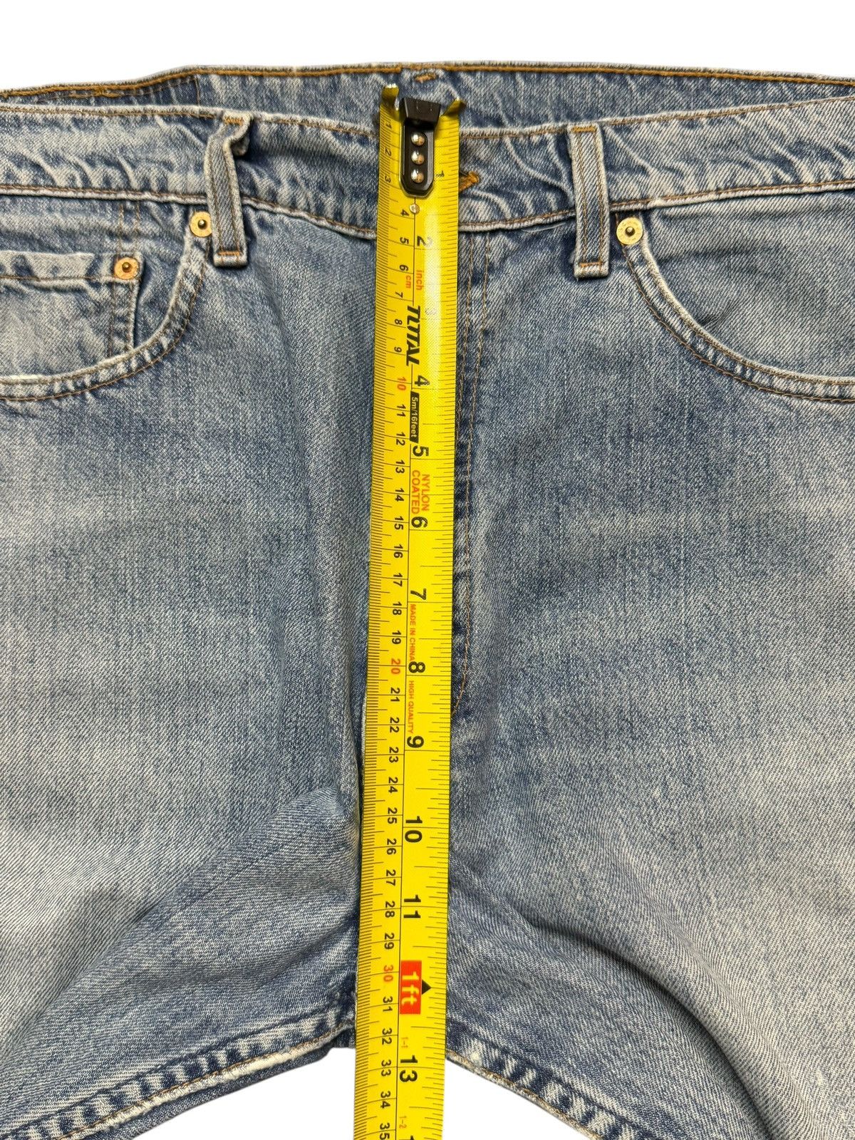 Levi's Vtg 80s Levis 519 Blue Faded Wash Distressed Straight Loose Size US 33 - 12 Thumbnail