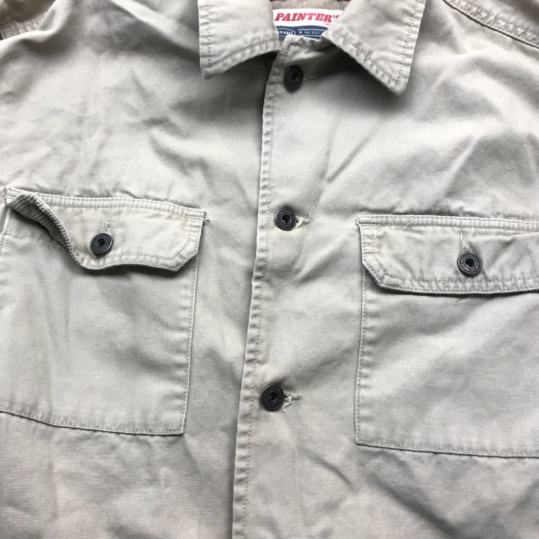 Old Navy VINTAGE Old Navy Painters Corduroy Fleece Lined Jacket Mens Medium Tan Barn Coat Size US M / EU 48-50 / 2 - 6 Thumbnail