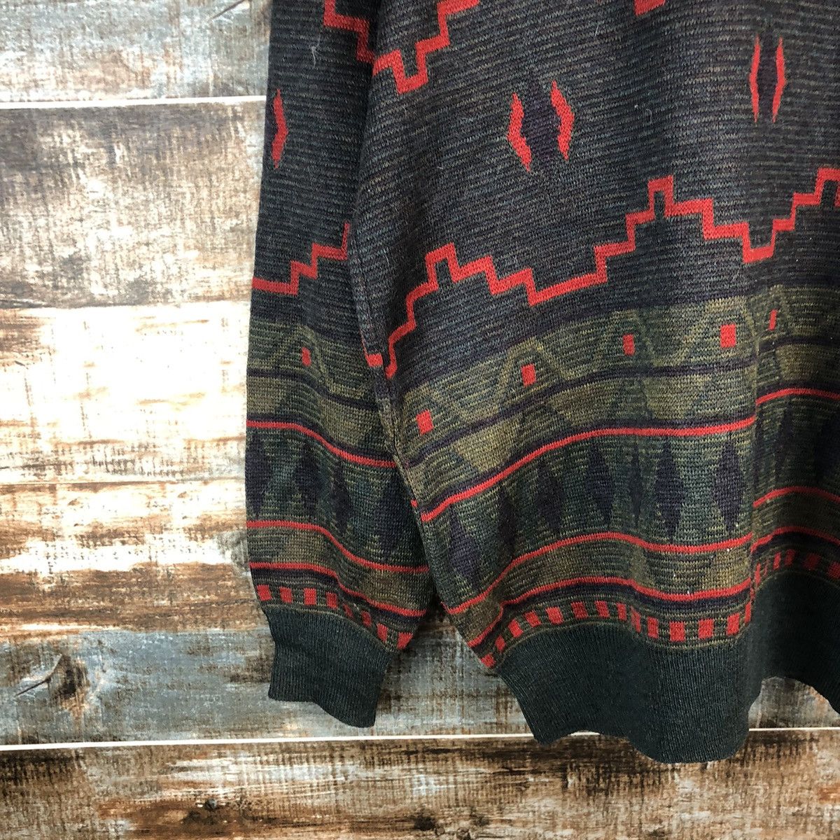 Vintage Intermezzo Green art vintage sweatshirt Knitwear #A1327 Size US L / EU 52-54 / 3 - 7 Thumbnail