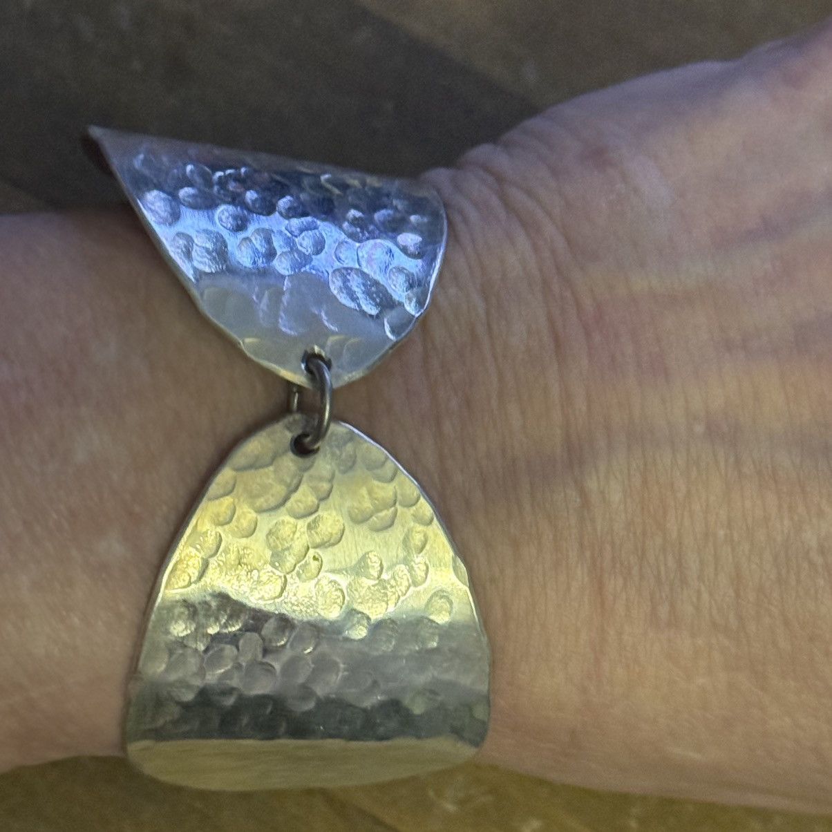 Vintage Vintage silver hammered spoon bracelet Size ONE SIZE - 4 Thumbnail