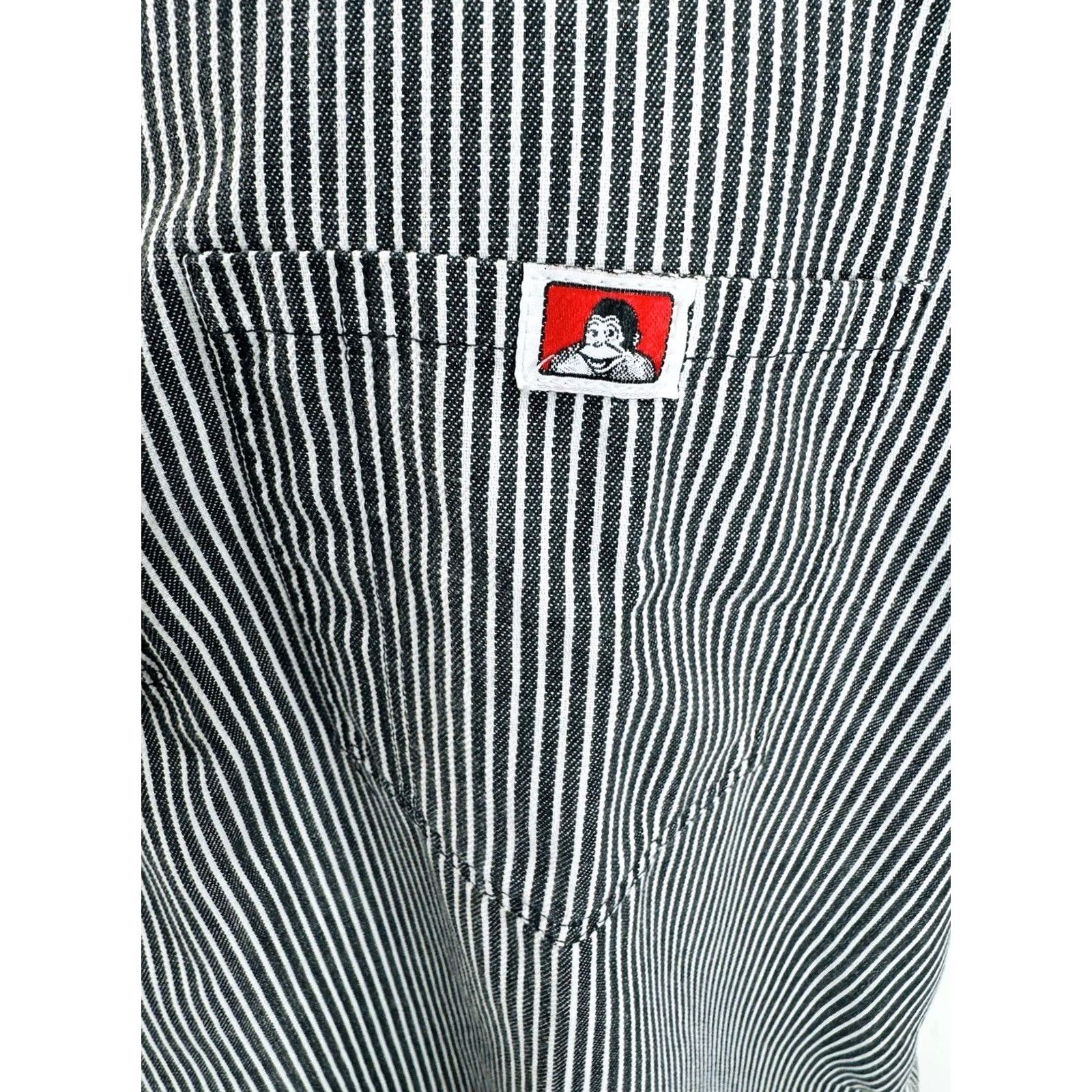 Ben Davis BEN DAVIS Striped Engineer Mens XL Pullover Shirt - Blue / White, Button-Up, Short Sleeve, Regular Size, 100% Cotton, Mechanic Size US XL / EU 56 / 4 - 3 Thumbnail
