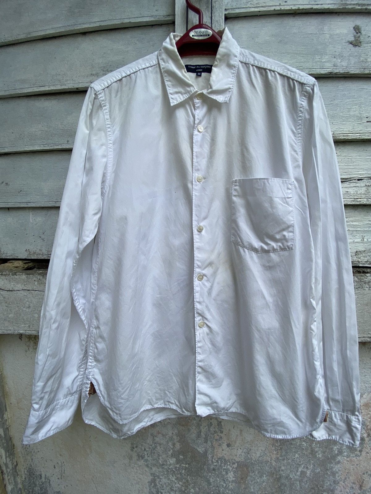Comme des Garcons × Comme des Garcons Homme Plus × Rei Kawakubo Comme Des Garcon AD 2010 Plain White Long Sleeve Size US M / EU 48-50 / 2 - 1 Thumbnail