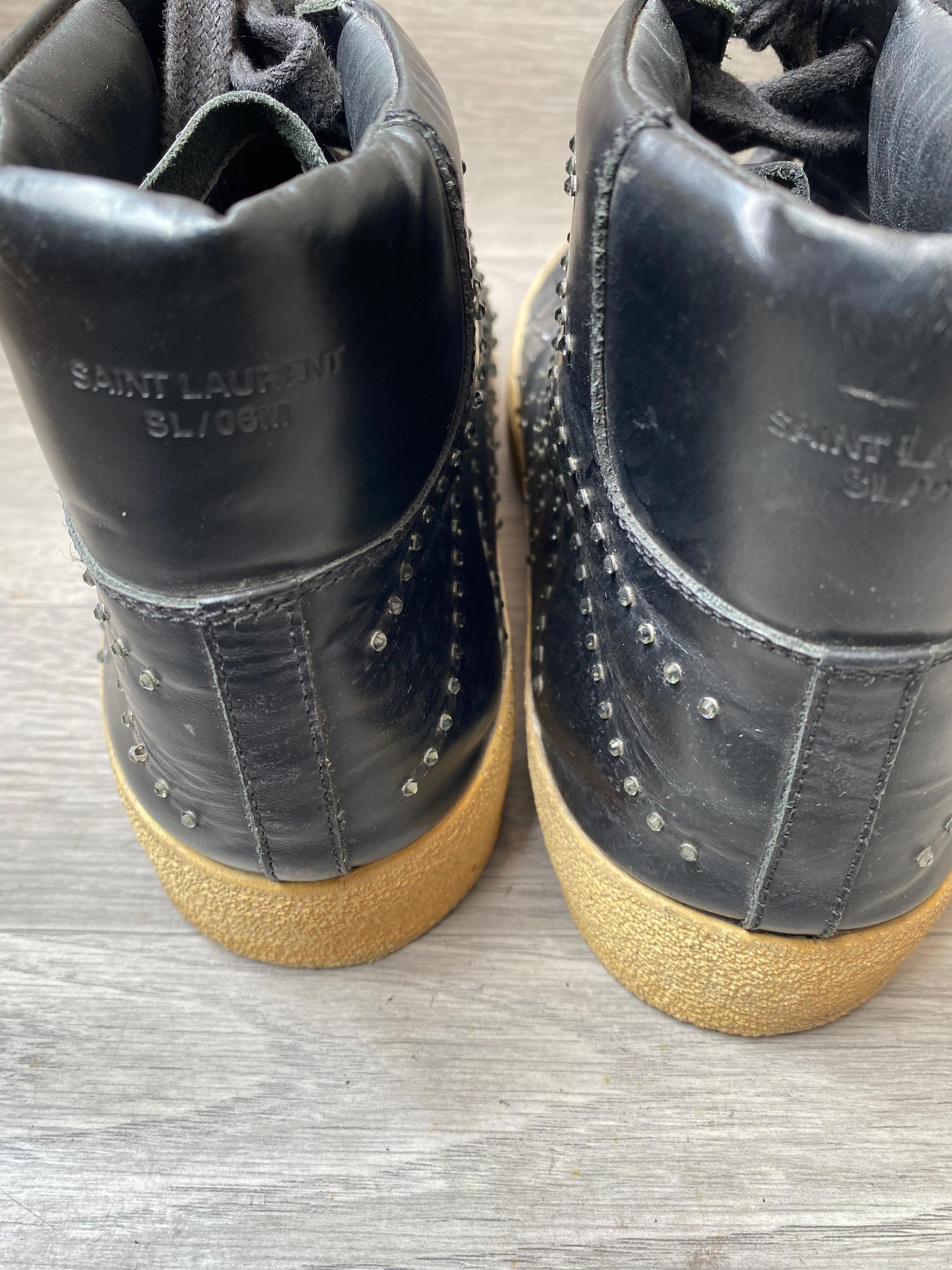 Saint Laurent Paris Saint Laurent Hi-Top Sneakers SL 06 Crystal Studded Size US 9.5 / EU 42-43 - 3 Thumbnail