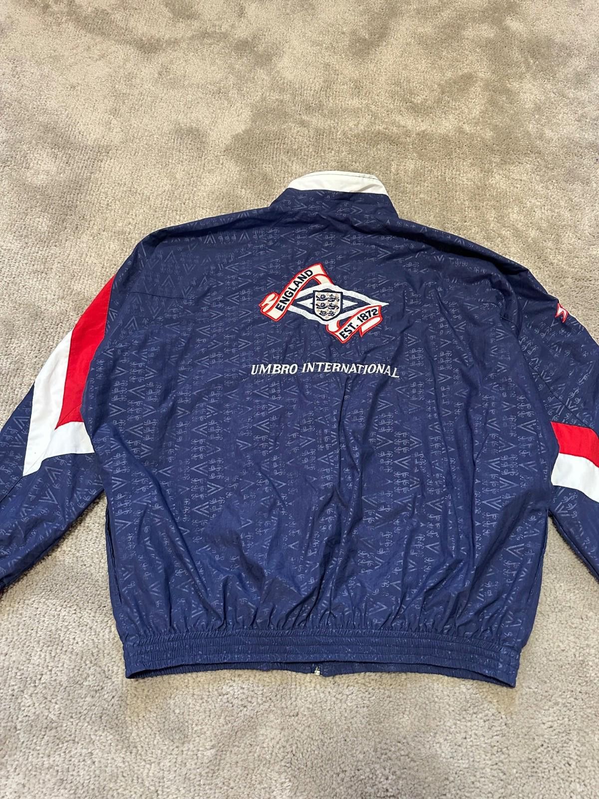 Umbro National Team England 1992 Umbro VTG Football Soccer Jacket Size US L / EU 52-54 / 3 - 12 Thumbnail