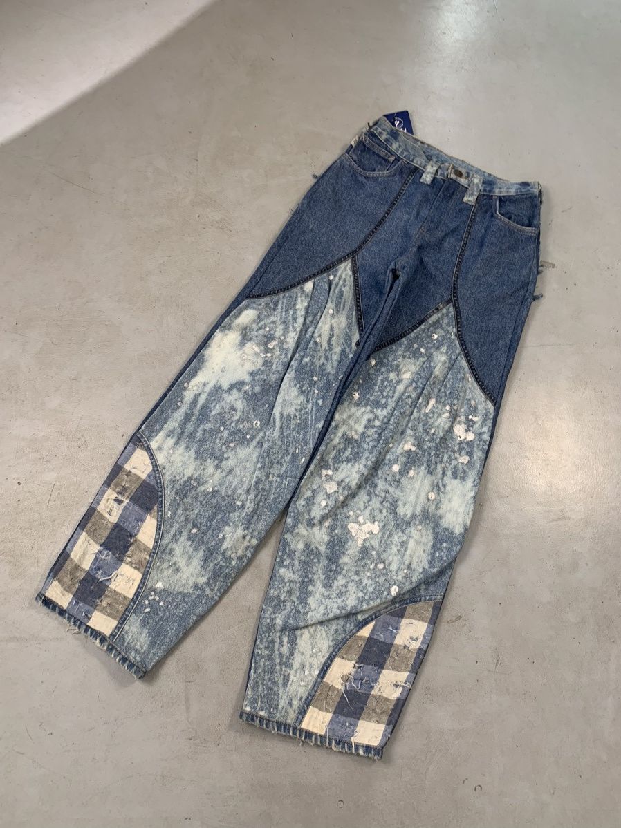 Levi's upcycled acid wash distressed baggy fit denim Size US 28 / EU 44 - 1 Thumbnail