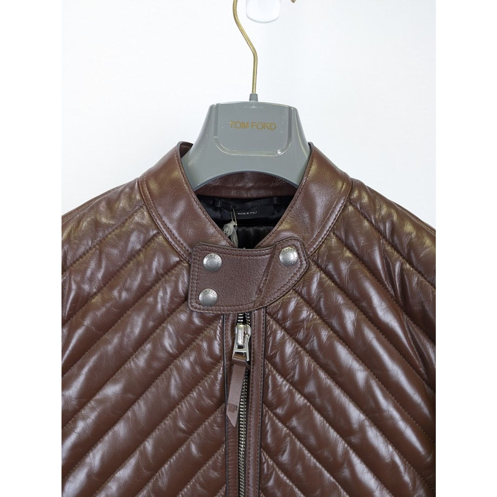 Tom Ford o1rshd1 Leather Jacket in Brown Size US M / EU 48-50 / 2 - 2 Thumbnail