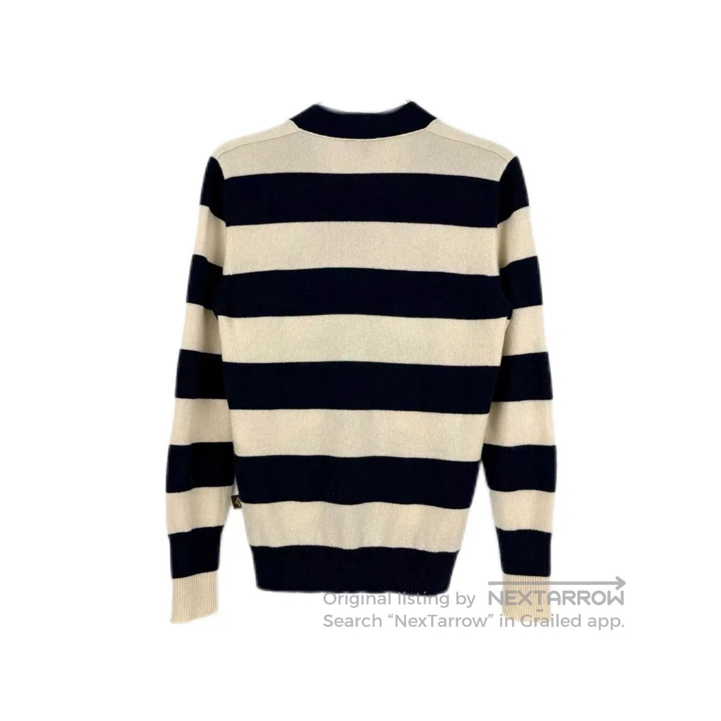 Louis Vuitton Louis Vuitton Blue White Stripe Cashmere Cardigan. Size US M / EU 48-50 / 2 - 2 Thumbnail
