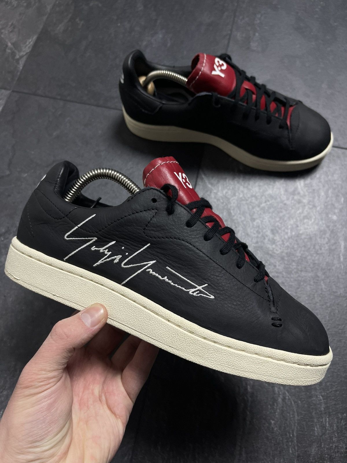 Adidas × Vintage × Yohji Yamamoto Adidas Y-3 Yohji Court Black sneakers Size US 5 / EU 37 - 3 Thumbnail