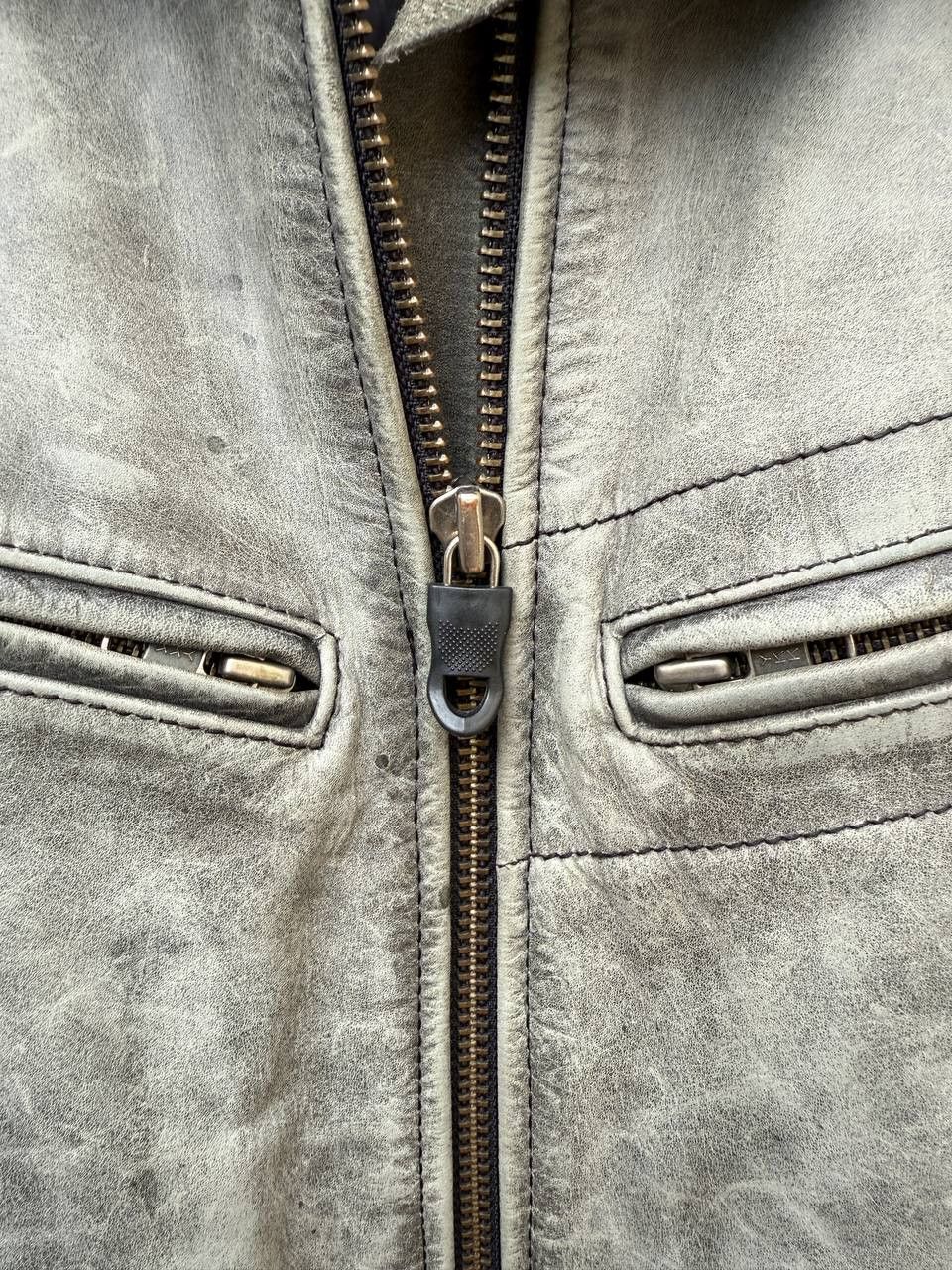 Hein Gericke Hein Gericke Distressed Moto Leather Biker Jacket Cafe Racer Size US L / EU 52-54 / 3 - 5 Thumbnail