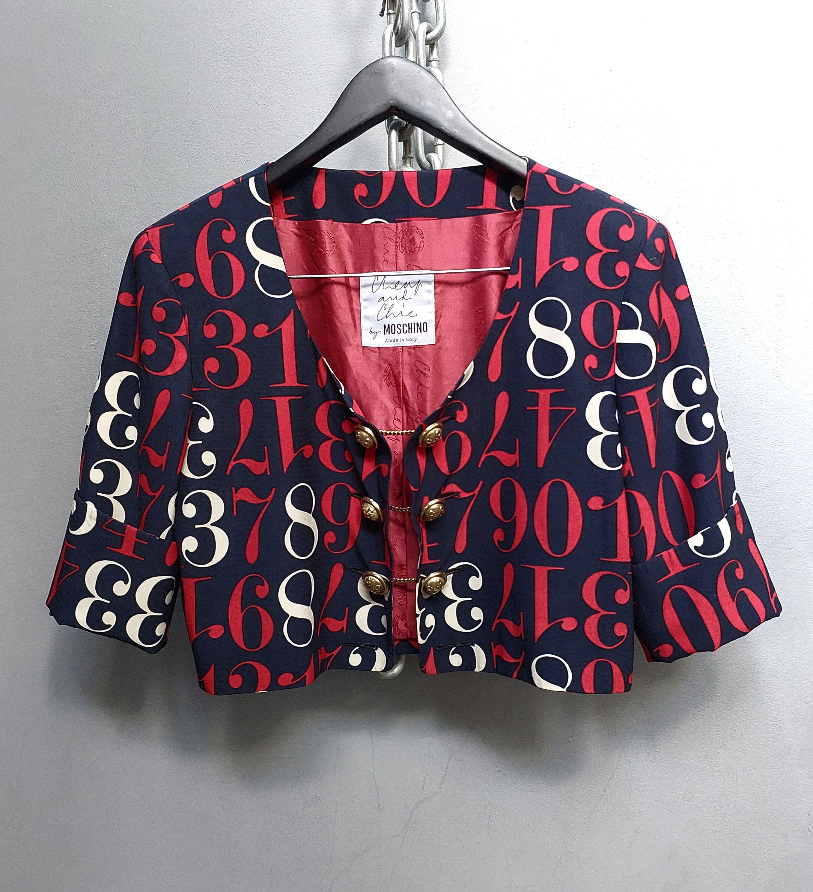 Cheap and Chic x Moschino Numbers Short Jacket