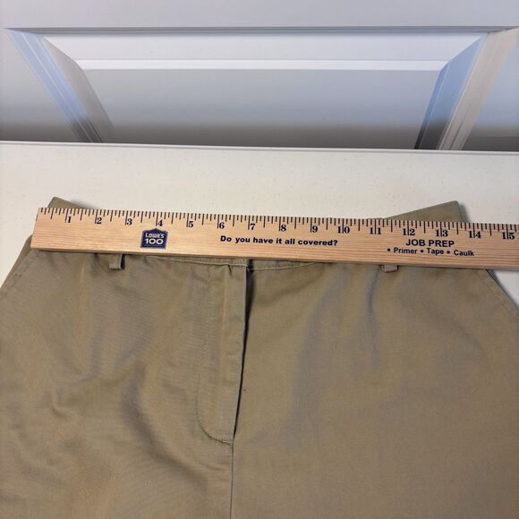 Lands' End Lands' End Ladies Khaki High Rise Straight Leg Pants 8P Size 30" / US 8 / IT 44 - 4 Thumbnail