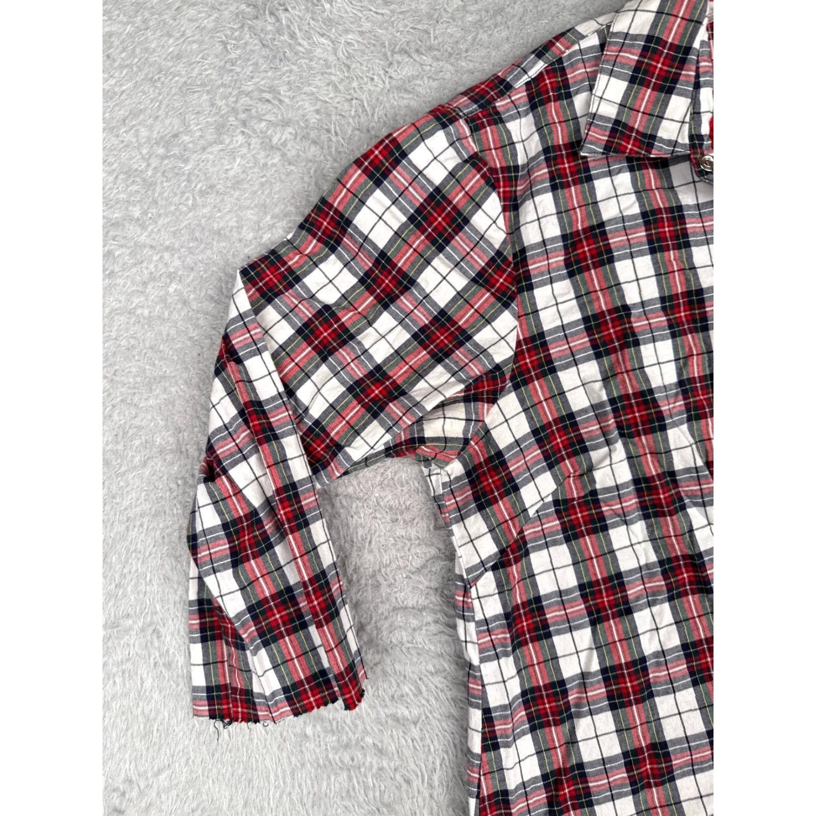 Tommy Hilfiger VINTAGE Tommy Hilfiger Shirt Women 16 Red Black White Plaid Button-Up 3/4 Sleeve Adults Regular Size 16 Red Womens Size XXL / US 16-18 / IT 52-54 - 3 Thumbnail