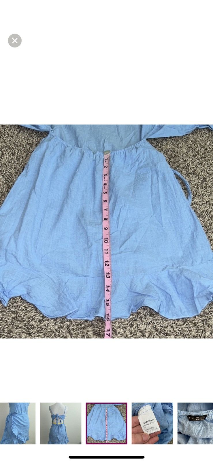 Shein Shein medium blue wrap front dress Size M / US 6-8 / IT 42-44 - 2 Thumbnail