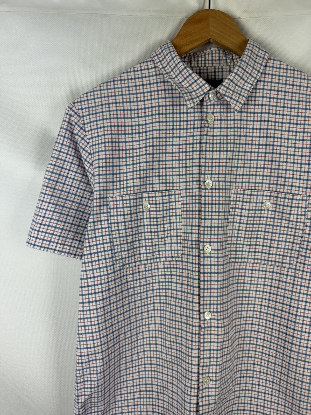 A.P.C. A.P.C. Short Sleeve Cotton Plaid Button Up Classic Shirt Size US S / EU 44-46 / 1 - 4 Thumbnail