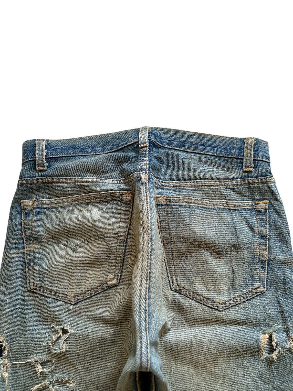 LVC × Levi's × Levi's Vintage Clothing Vintage 90s Levis 501 Mud Wash Distress Rip Loose Jean Size US 31 - 8 Thumbnail