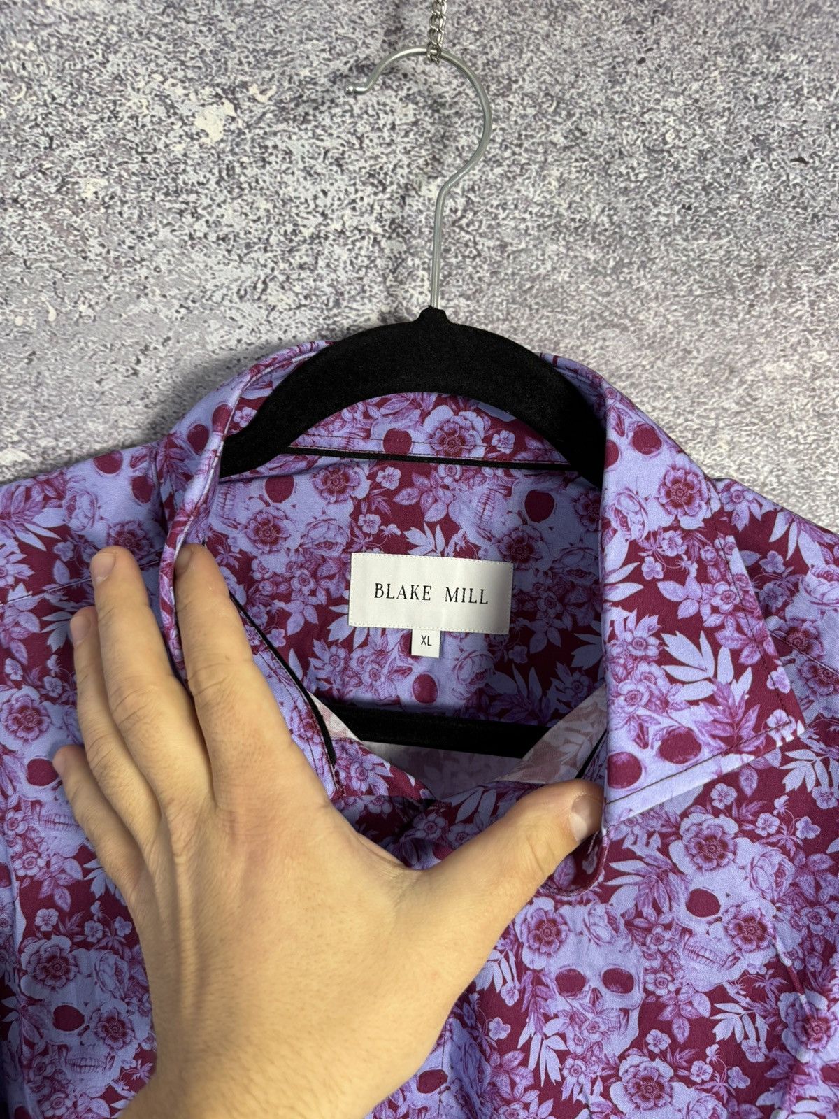 Vintage Blake Mill Original Designer Skulls & Roses Mens Shirt XL sz Size US XL / EU 56 / 4 - 9 Thumbnail
