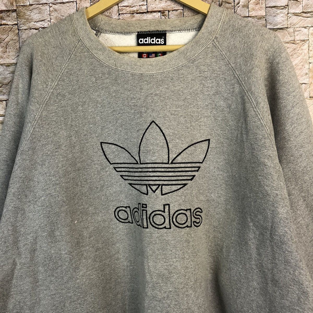 Adidas Adidas baggy vintage Grey Sweatshirt #A708 Size US XL / EU 56 / 4 - 5 Thumbnail