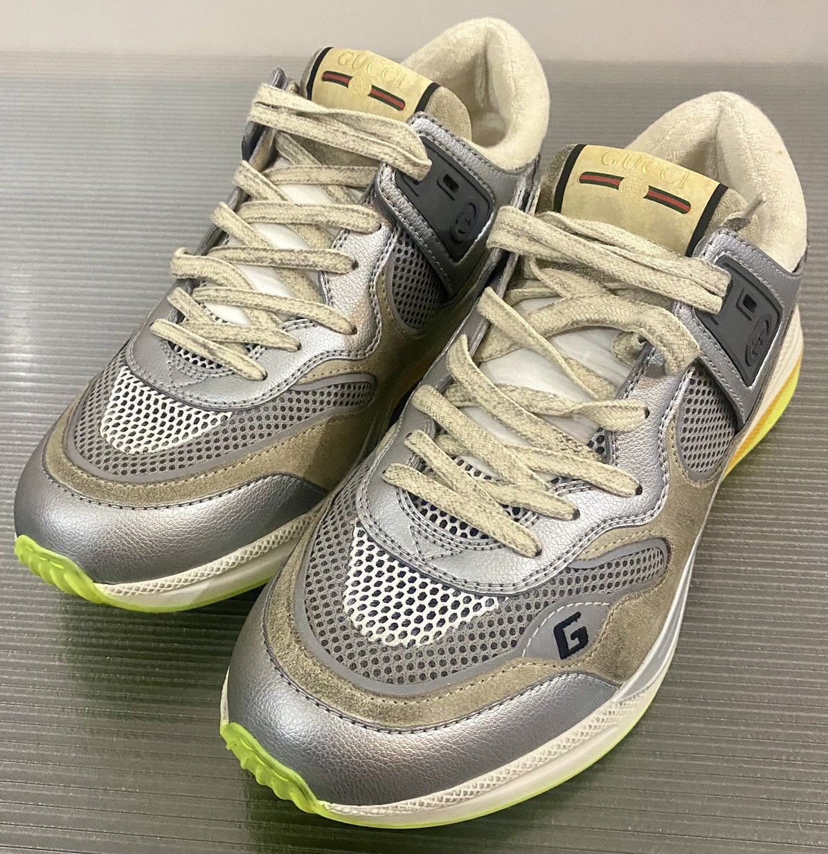 Gucci Gucci 🇮🇹 Lavaredo Fab grey Ultrapace sneakers 9uk NEW Size US 10 / EU 43 - 1 Thumbnail