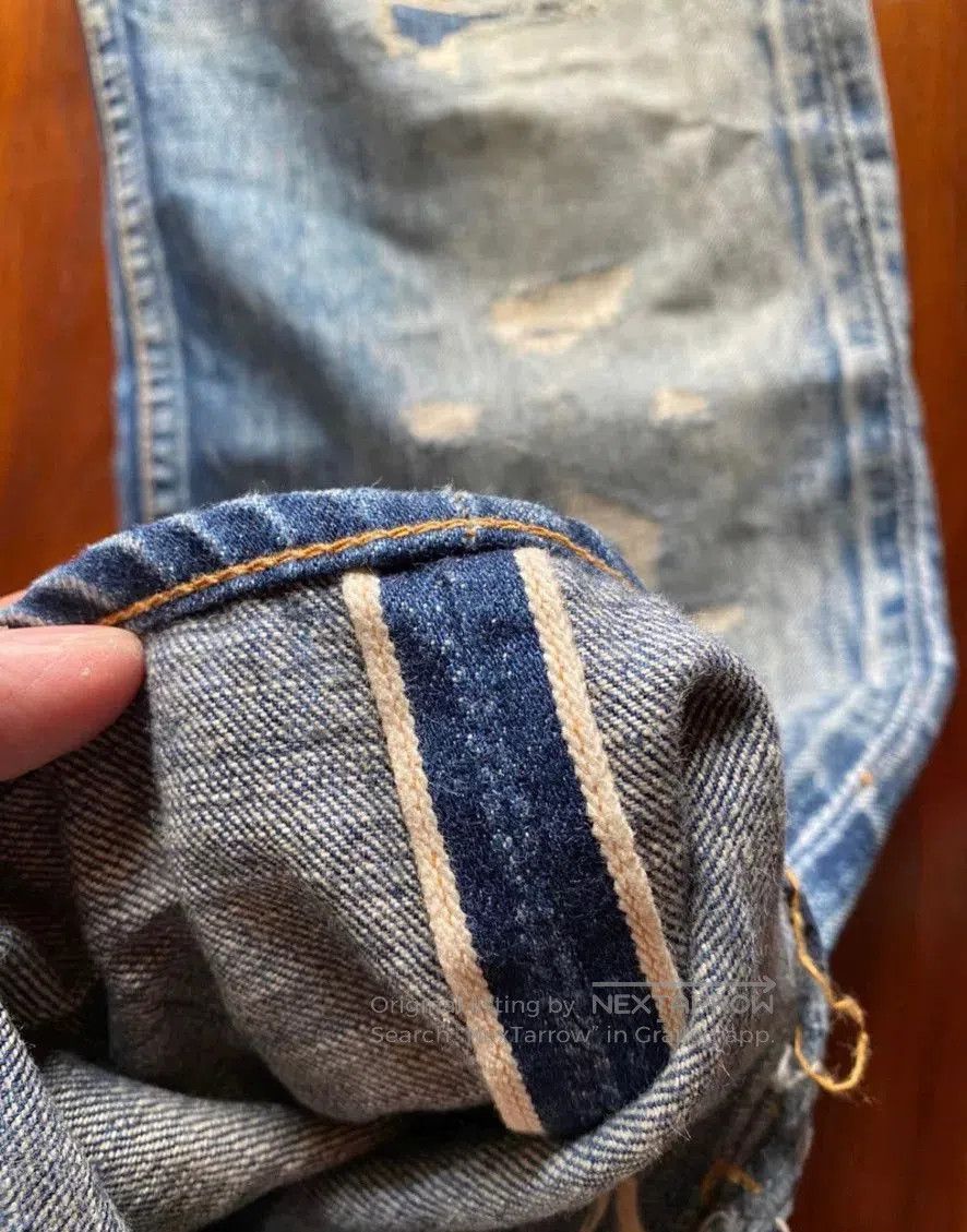 FDMTL vintage distressed yellow mud denim pants. Size US 30 / EU 46 - 8 Thumbnail
