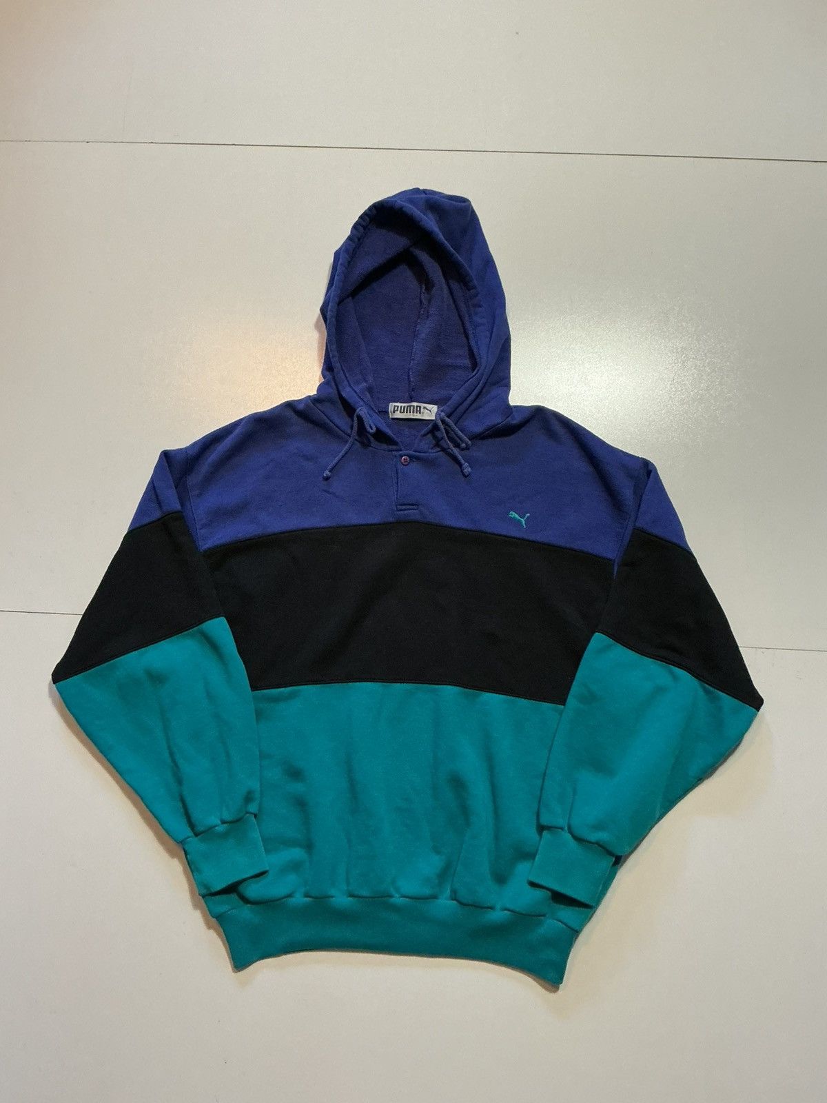 Puma Vintage 80s Puma Stand Up And Fight Turn It On Hoodie Size US M / EU 48-50 / 2 - 2 Thumbnail