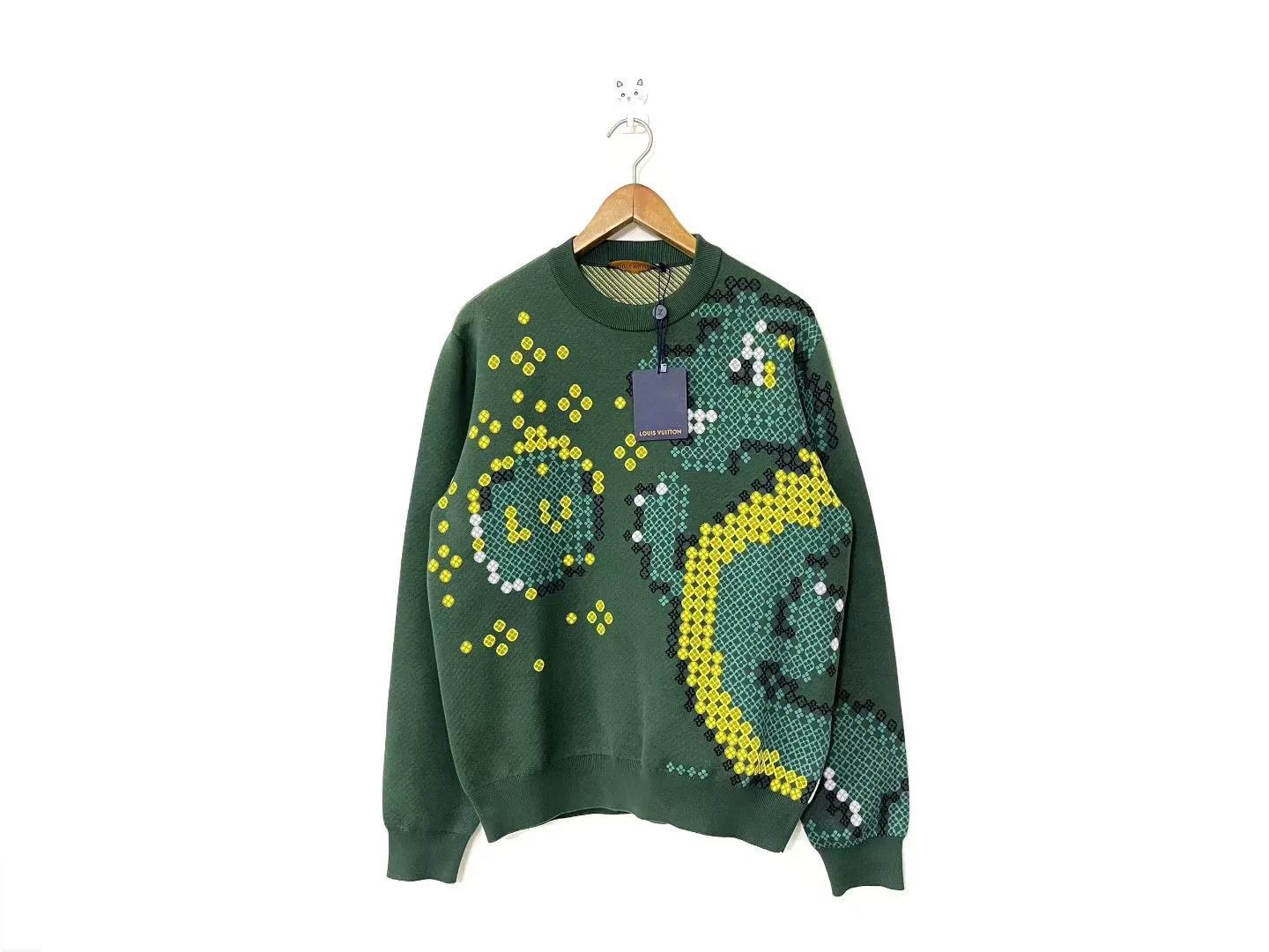 Louis Vuitton Louis Vuitton Green Pixel Floral Sweatshirt Size US S / EU 44-46 / 1 - 1 Thumbnail
