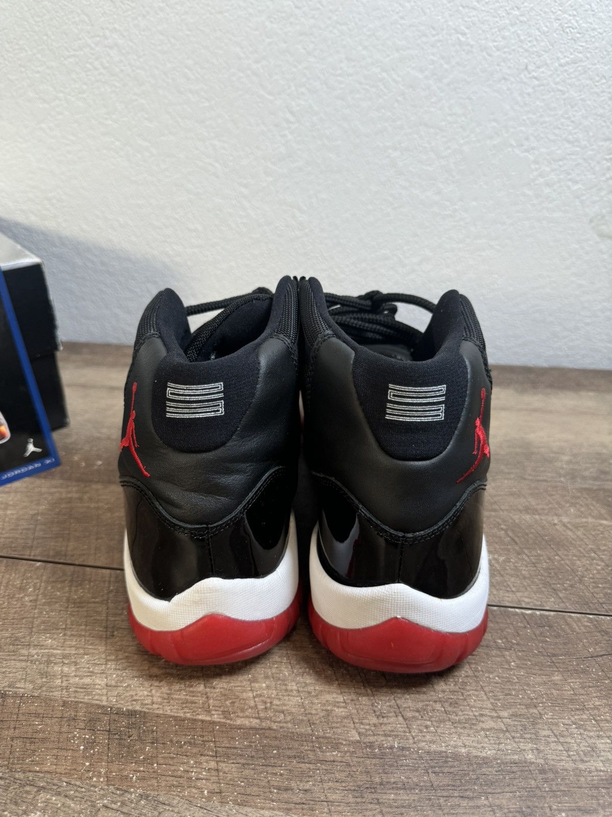 Jordan Brand Nike Air Jordan XI 11 Black Red Bred 2001 Men's Size 15 Size US 15 / EU 48 - 4 Thumbnail